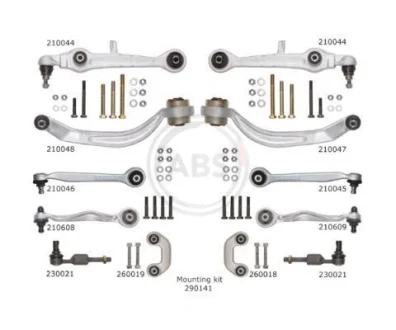 К-кт важелів перед. підвіски Audi A4/A6/Superb/Passat B5 (з товстим пальцем 21мм) A.B.S. 219900
