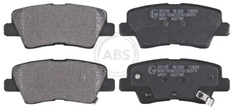 Колодка гальм. диск. задн. (ABS) A.B.S. 35133