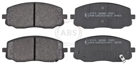 Гальмівні колодки пер. Kia Picanto/Hyundai i10 04- (mando) A.B.S. 37474