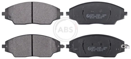 Гальмівні колодки пер. Aveo 11- (14") A.B.S. 37987