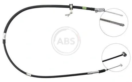 Трос ручного гальма зад. RAV 4 II 00-05 Л. (диск) (1425/1180) A.B.S. K19397