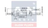 MAZDA свічка розжарювання (подвійна спіраль)10.5V E2200,626 2.0D A-N Parts A-N033 481 (фото 2)