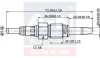 VW Свеча накала (двойная спираль) 12V AudiSeatSkodaVW 1,9DVOLVO A-N Parts A-N076 199 (фото 2)