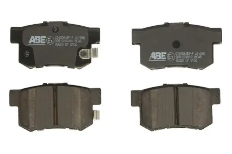 Комплект гальмівних колодок задн, ACURA LEGEND, LEGEND II, TL, TSX FIAT SEDICI HONDA ACCORD IV, ACCORD IX, ACCORD V, ACCORD VI, ACCORD VII, ACCORD VIII, CITY IV, CIVIC III 1.1-3.7 01.86- ABE C24005ABE-P