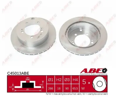 Диск гальмівний задн Лів/Прав MITSUBISHI SIGMA 3.0 12.90-07.96 ABE C45013ABE