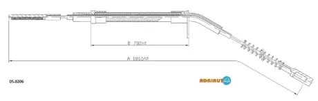 BMW трос ручного гальма E28 518,520i-524TD ADRIAUTO 05.0206