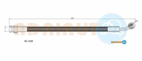 KIA Гальмівний шланг зад. ліворуч MAGENTIS ІІ 2.0/2.7 05- Adriauto 09.1258