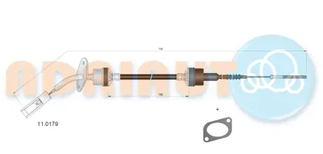 FIAT трос зчеплення Doblo 1.2/1.6 01- ADRIAUTO 11.0179