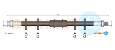FIAT гальм.шланг передн.Fiorino -99 Adriauto 11.1245