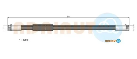 PEUGEOT гальмівний шланг задн. EXPERT 07- Adriauto 11.1266.1