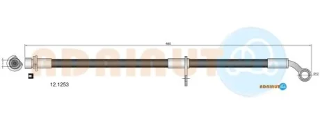HONDA гальм.шланг перед. лів. CR-V -95 Adriauto 12.1253