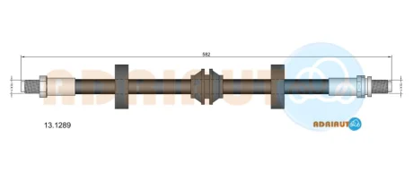 FORD шланг гальмівний задн. Mondeo -00 (диск) Adriauto 13.1289