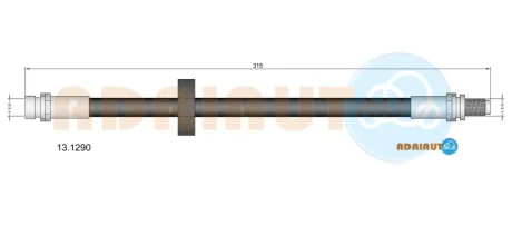 FORD гальм.шланг задн.Mondeo -00 (барабан) Adriauto 13.1290