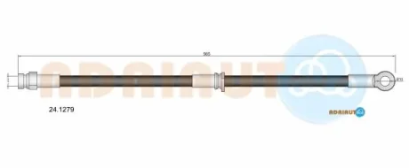 MITSUBISHI гальм.шланг задн. Pajero 00- Adriauto 24.1279