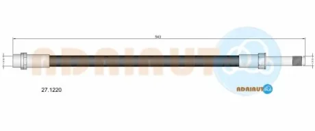 DB шланг гальмівний Sprinter 4x4 Adriauto 27.1220