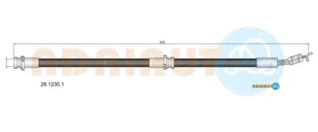 NISSAN шланг гальмівний передн. лів. Note Adriauto 28.1230.1