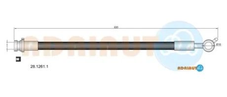 NISSAN Торм.шланг задн. лів. JUKE 10- Adriauto 28.1261.1