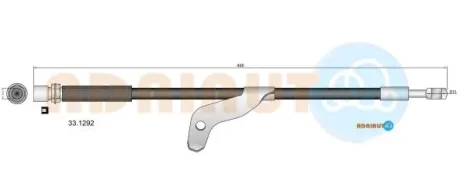 OPEL Гальмівний шланг лівий ANTARA A 2.0-3.2 06-, CHEVROLET CAPTIVA 2.4-3.2 06- Adriauto 33.1292