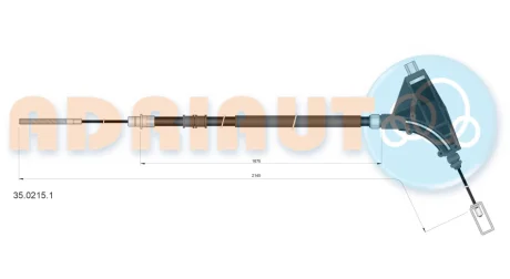 PEUGEOT трос ручного гальма перед. 607 Adriauto 35.0215.1