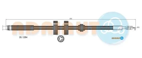 Шланг гальм. передн. PEUGEOT 607 -10 Adriauto 35.1284
