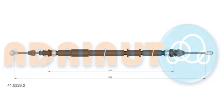 OPEL трос ручного гальма задній MOVANO B 10- ADRIAUTO 41.0228.2