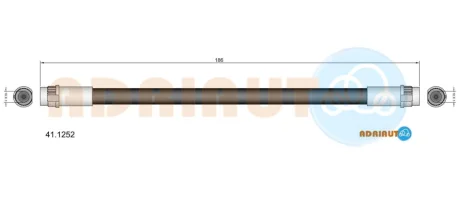 RENAULT шланг гальмів. задн. вн. Clio II Adriauto 41.1252