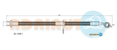 TOYOTA шланг гальм. задн. прав. AVENSIS -18 Adriauto 52.1246.1