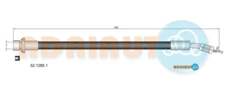 Шланг гальм. задн. TOYOTA AURIS -12 Adriauto 52.1285.1