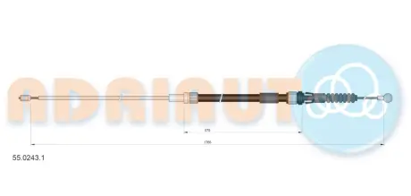 VW трос ручного гальма SEAT IBIZA 1.0/1.6 17- ADRIAUTO 55.0243.1