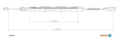 VW трос ручного гальма TRANSPORTER 7 ADRIAUTO 55.0279