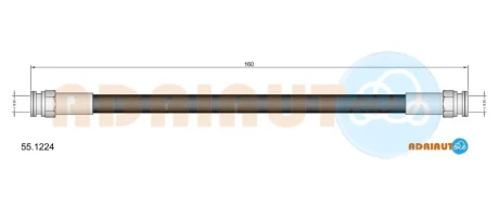 VW шланг гальмівний задній Golf, Vento 91- Adriauto 55.1224