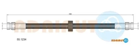 AUDI шланг гальмівний задн. Octavia 137мм A3, TT, SKODA Fabia, Octavia, VW Bora Adriauto 55.1234