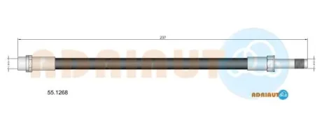 VW шланг гальмівний задн.T5 Adriauto 55.1268