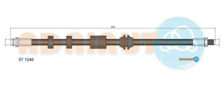 VOLVO шланг гальмів.передн.XC60 08- Adriauto 57.1246