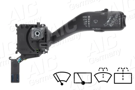 Перемикач підрульовий VW Caddy III/Golf VI/Touran 03-15 (R) (з заднім Склоочисником) AIC 52532