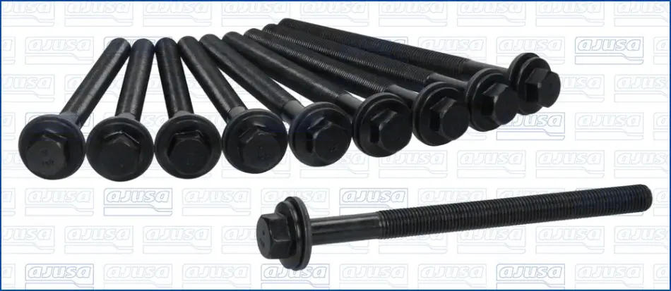 Комплект болтів ГБЦ FORD FOCUS IV, GALAXY III, GALAXY MK III, KUGA III, MONDEO V, RANGER, RANGER IV, S-MAX, TOURNEO CUSTOM V362, TOURNEO CUSTOM V710, TRANSIT CUSTOM V362 2.0D/2.0DH 12.15- Ajusa 81071700 (фото 1)