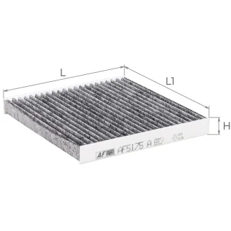 SUBARU фільтр салону (вугілля) Justy 1,0 07-, DAIHATSU Sirion 1,0-1,5 05 Alpha AF5175A