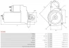 Стартер Volvo S60/S80/V40/V60/V90/XC60/XC90 2.0 13- (12V/1.4kw) (z=11) AS S3184S (фото 5)