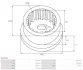 Шестерня планетарна стартера (d=58.5x19mm) (z=43) AS SG5019S (фото 2)