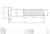 Контакт втягуючого реле (мідний гвинт) AS SP3018P (фото 2)