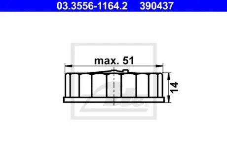 Кришка бачка гальмівної рідини ATE 03.3556-1164.2