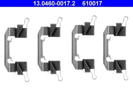 Планка супорта (переднього) прижимна (к-кт) Nissan Pathfinder 2.5 dCi 05- ATE 13.0460-0017.2