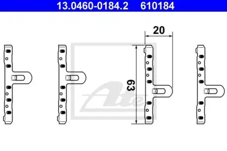 Комплект монтажний колодок ATE 13.0460-0184.2