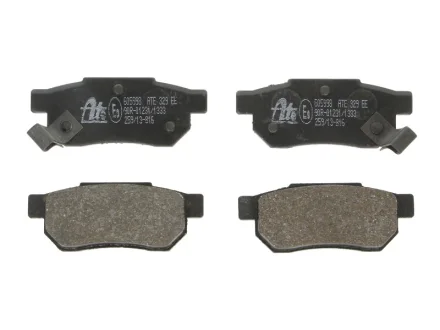 Комплект гальмівних колодок задн, FORD MAVERICK HONDA ACCORD III, CIVIC III, CIVIC IV, CIVIC V, CIVIC VI, CONCERTO, CRX II, CRX III, JAZZ II, PRELUDE III MG MG ZR 1.1-2.7D 10.84-10.08 ATE 13046059982