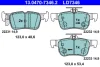 Гальмівні колодки, керамічні, задн, FORD FOCUS IV, GALAXY III, GALAXY MK III, KUGA II, KUGA III, MONDEO V, S-MAX FORD USA EDGE, FUSION 1.0-2.5H 09.12- ATE 13047073462 (фото 1)