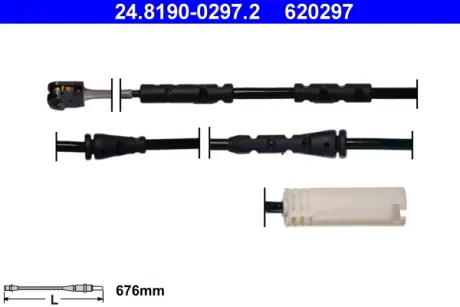 Датчик зносу гальмівних колодок (передніх) BMW X1 (E84) 05-15 (L=676mm) ATE 24.8190-0297.2