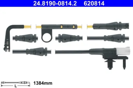 Датчик зносу гальмівних колодок (передніх) Land Rover/Range Rover Sport 12- (L=1384mm) ATE 24.8190-0814.2