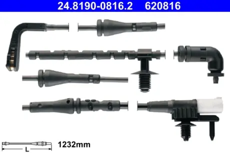 Датчик зносу гальмівних колодок (задніх) Land Rover Range Rover Evoque 2.0/2.2D 11-19 (L=1232mm) ATE 24.8190-0816.2
