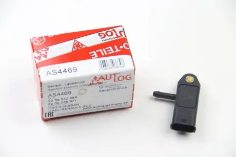 Датчик тиску у впускному колекторі (3 pin) DACIA DUSTER, LOGAN, LOGAN EXPRESS, LOGAN MCV NISSAN PRIMASTAR OPEL VIVARO A RENAULT CLIO II, CLIO II/HATCHBACK, CLIO III, KANGOO 1.5D/1.9D 09.99- AUTLOG AS4469