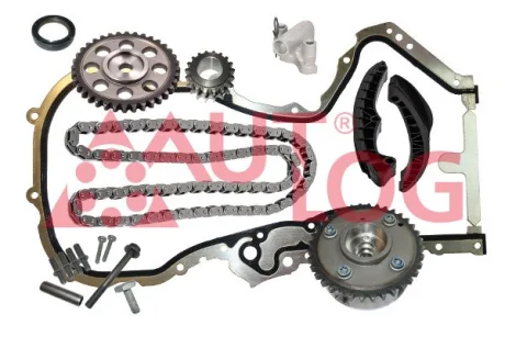 Ланцюг приводу ГРМ (к-кт) VAG 1.4TSI (+VVT) 07- (Ланцюг+натягувачі Borg Warner) Autlog KT1004